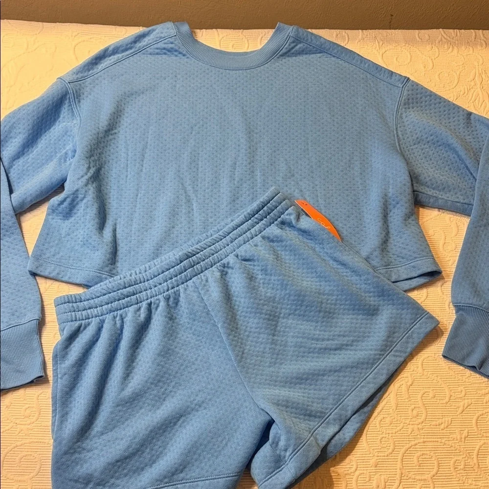 Colsie Blue Textured Pajama Set